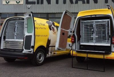 Picture of vans with Lintran dog boxes